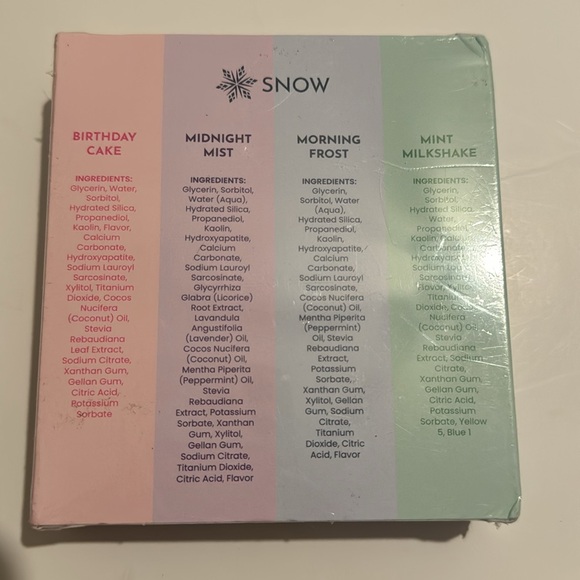 Brand New- SNOW Limited Edition Whitening Toothpaste Flight- 4- 1 oz Tube - Picture 2 of 5